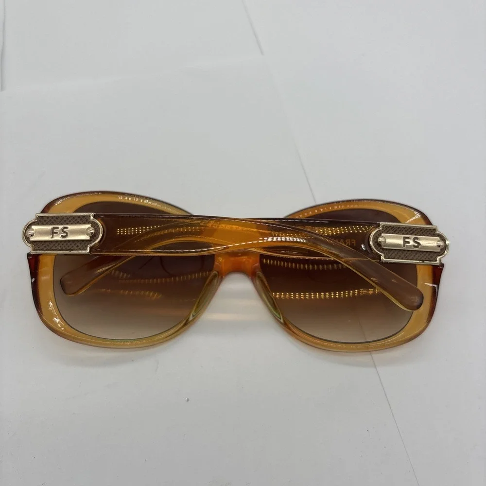 Women's Vintage Franco Sarto  Sunglasses Cats Eye Large Amber Colored